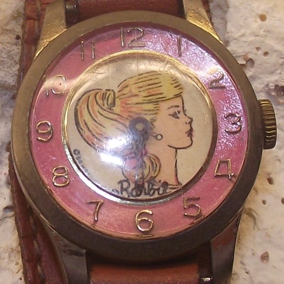 1960s Barbie watch with leather band